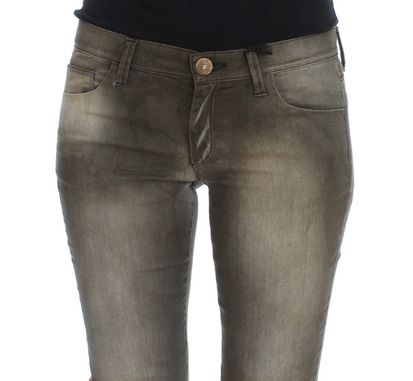 Ermanno scervino denim italien coupe slim gris