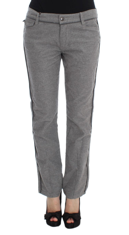 Ermanno scervino pantalon décontracté en coton gris