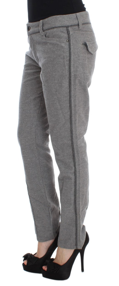 Ermanno scervino pantalon décontracté en coton gris