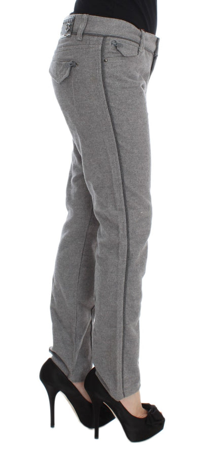 Ermanno scervino pantalon décontracté en coton gris