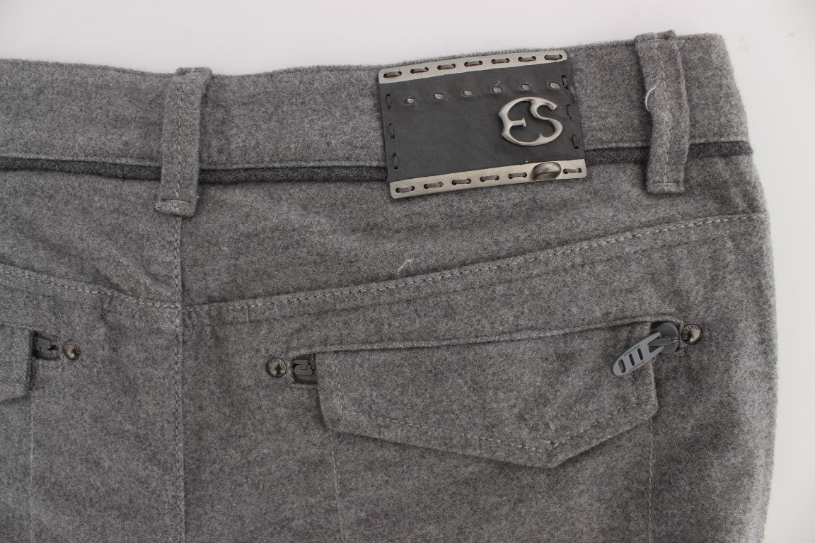 Ermanno scervino pantalon décontracté en coton gris