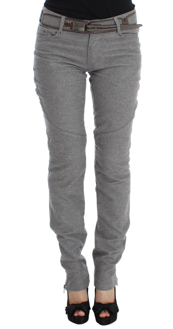 Ermanno Scervino Chic Gray Casual Cotton Pants