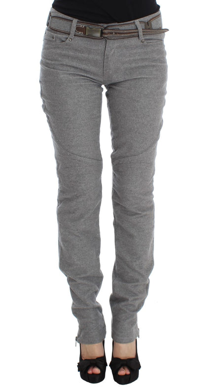 Ermanno scervino pantalon décontracté en coton gris