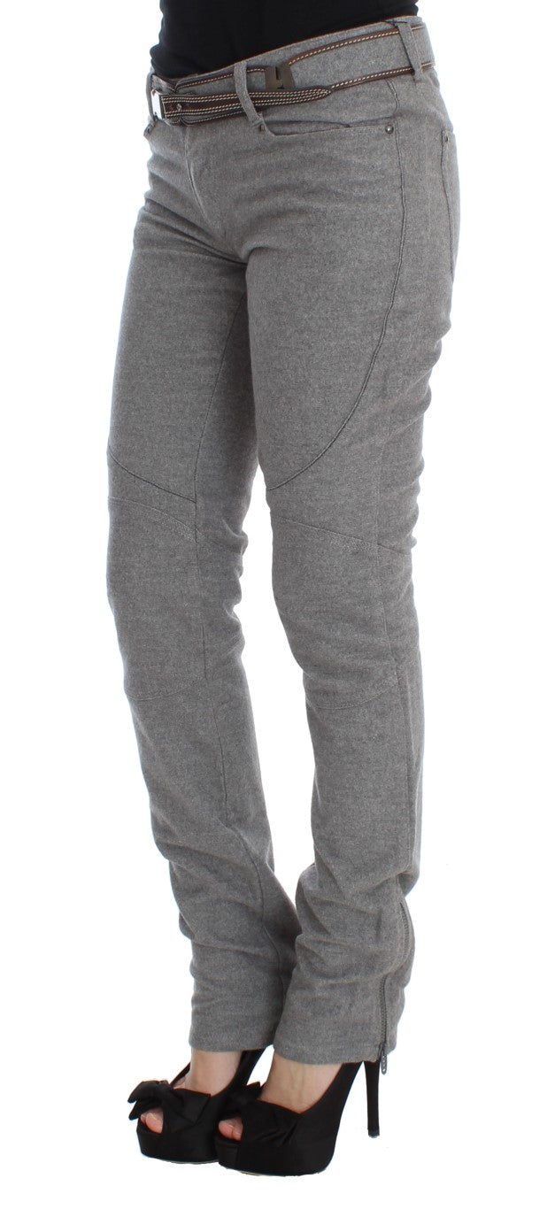 Ermanno scervino pantalon décontracté en coton gris