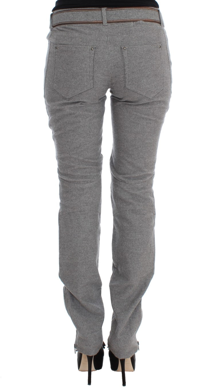 Ermanno scervino pantalon décontracté en coton gris