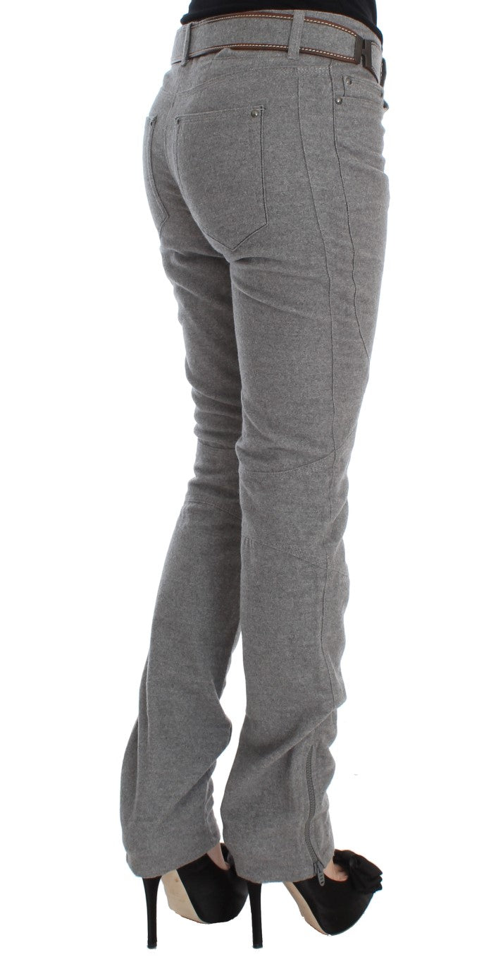 Ermanno scervino pantalon décontracté en coton gris