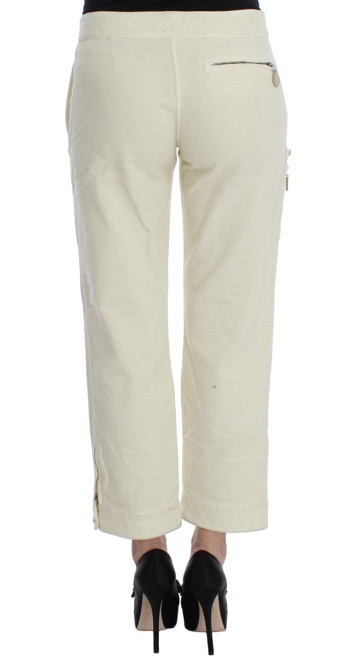 Ermanno scervino pantalon court capri beige