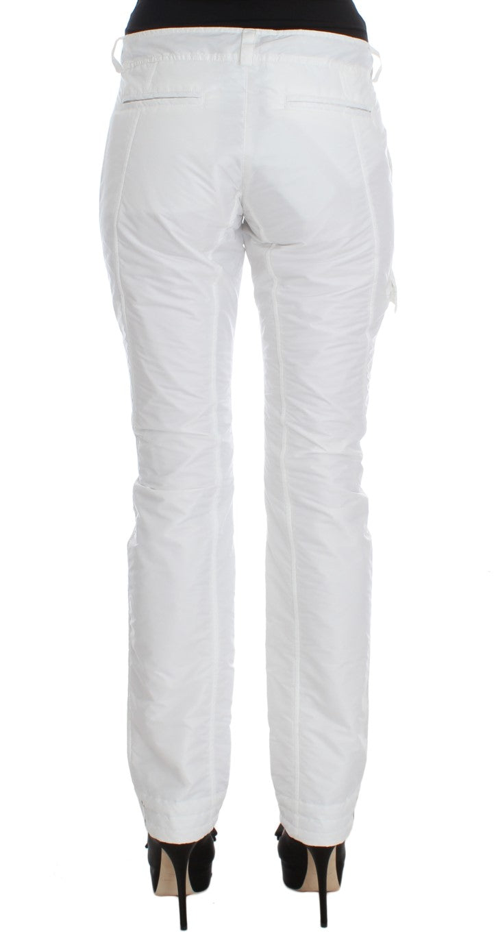 Pantalon cargo en nylon blanc Ermanno Scervino du designer italien