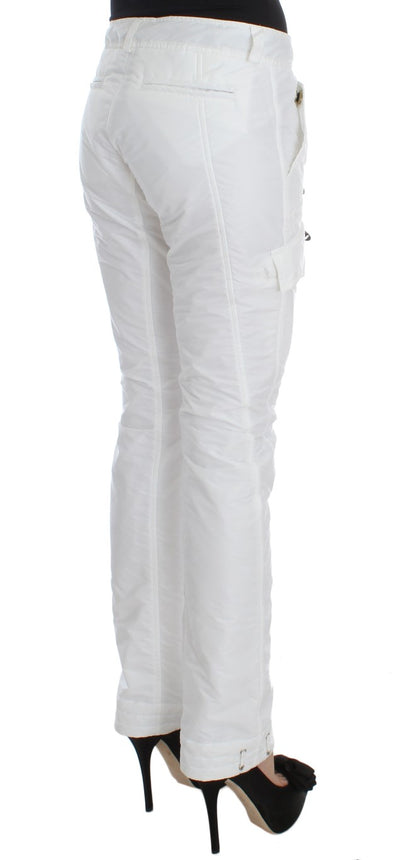 Pantalon cargo en nylon blanc Ermanno Scervino du designer italien