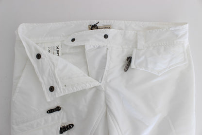 Pantalon cargo en nylon blanc Ermanno Scervino du designer italien