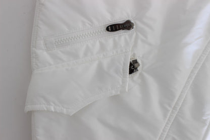 Pantalon cargo en nylon blanc Ermanno Scervino du designer italien