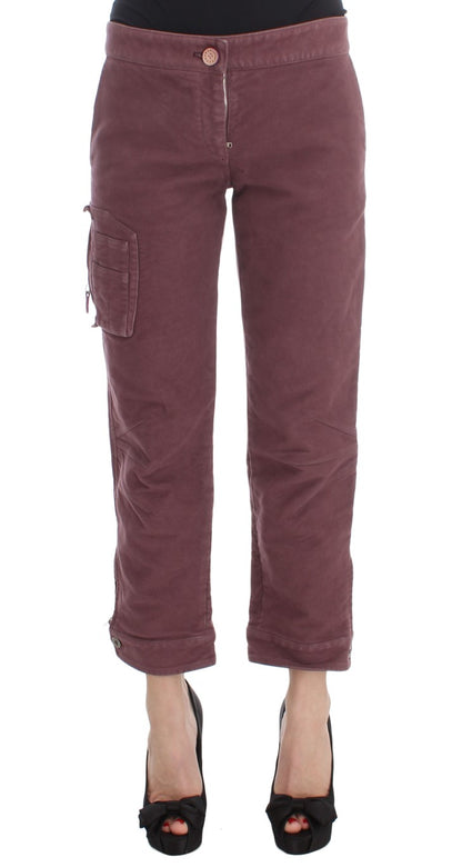 Ermanno scervino pantalon cargo court capri bordeaux