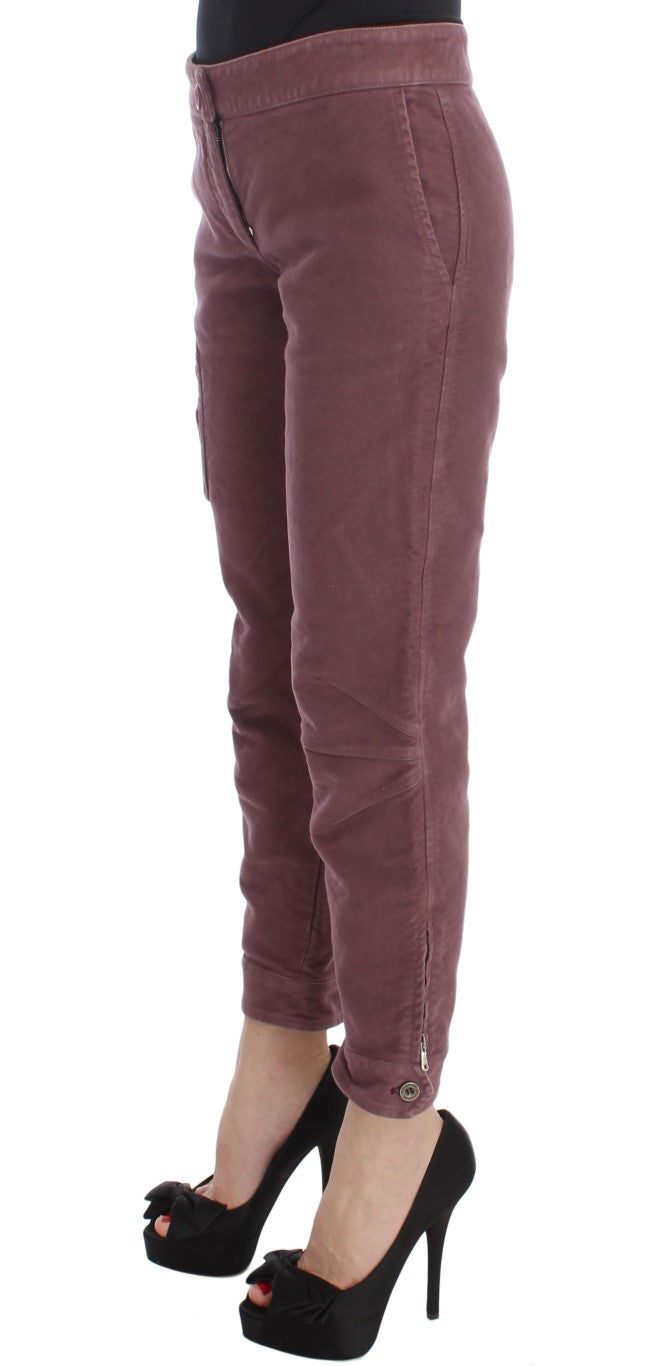 Ermanno scervino pantalon cargo court capri bordeaux