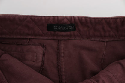 Ermanno scervino pantalon cargo court capri bordeaux