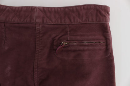 Ermanno scervino pantalon cargo court capri bordeaux