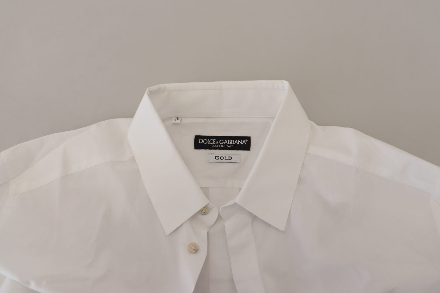 Dolce & Gabbana Elegant White Peacock Feather Dress Shirt