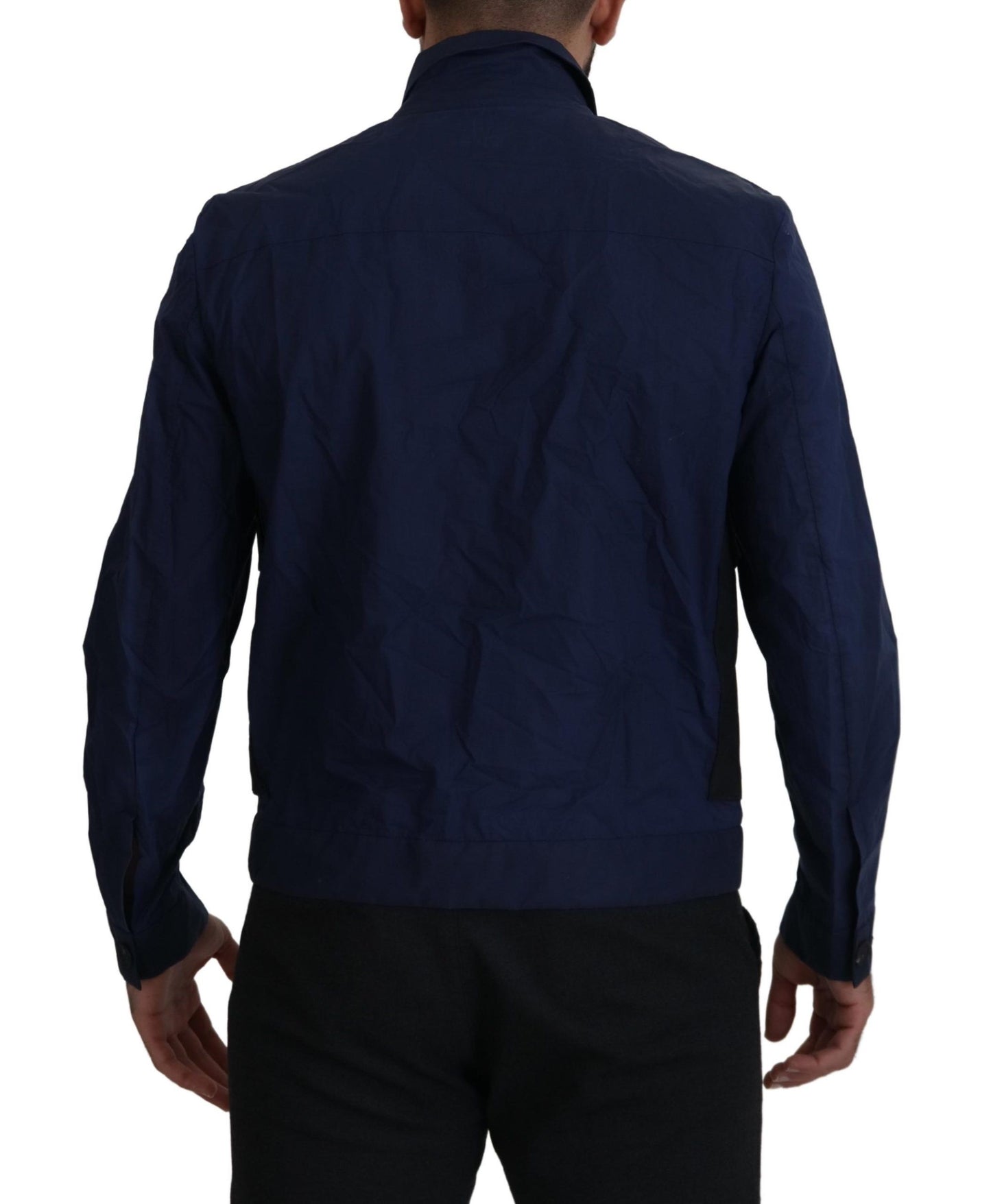 Chemise svelte en coton bleu foncé Dsquared²