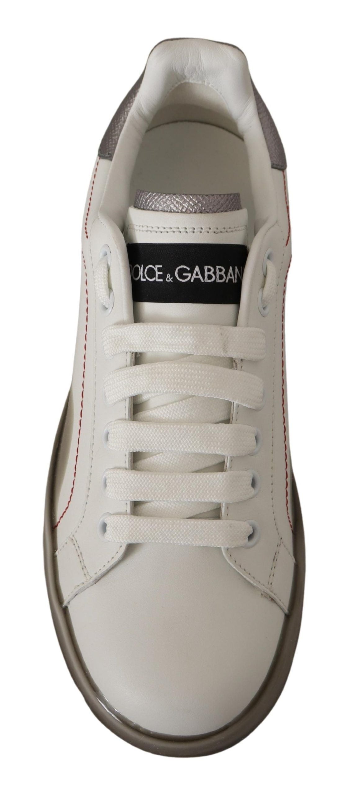 Baskets en cuir blanc Dolce &amp; Gabbana