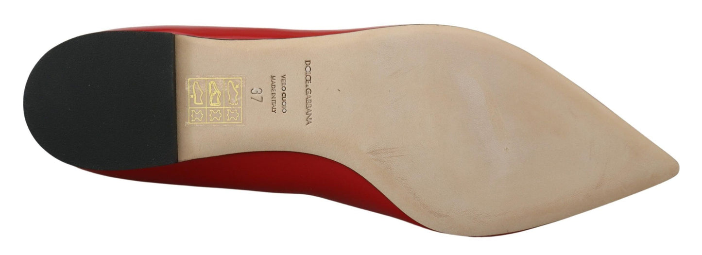 Mocassins en cristal en daim rouge Dolce &amp; gabbana - exquis