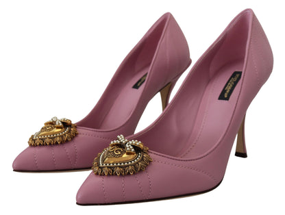 Dolce &amp; Gabbana - Devotion - Escarpins en cuir - Rose