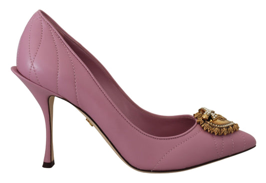 Dolce &amp; Gabbana - Devotion - Escarpins en cuir - Rose