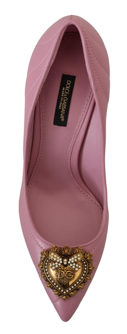 Dolce &amp; Gabbana - Devotion - Escarpins en cuir - Rose