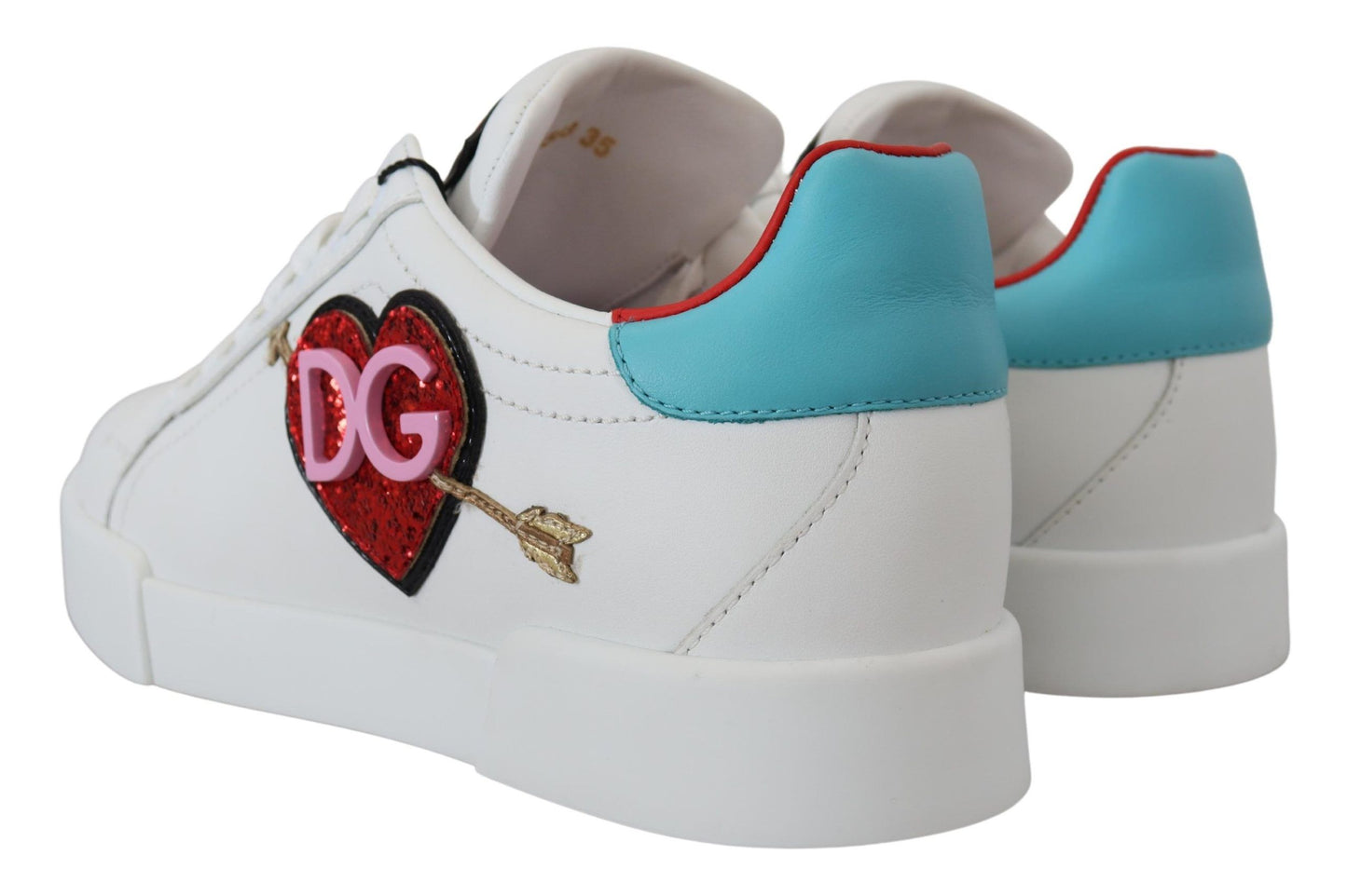 Baskets en cuir Portofino blanches Dolce &amp; Gabbana