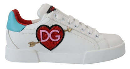 Baskets en cuir Portofino blanches Dolce &amp; Gabbana