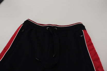 Pantalon de jogging noir Dolce &amp; Gabbana avec détail rouge