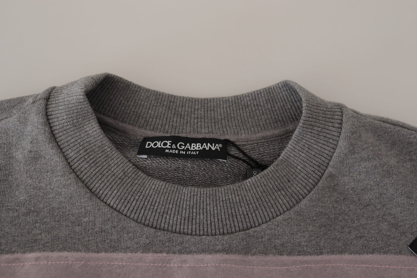 Dolce &amp; gabbana t-shirt coeur en coton gris avec manches cloche