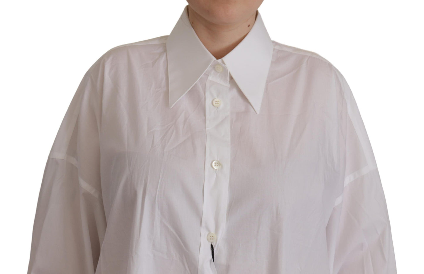 Chemise boutonnée en coton blanc Dolce &amp; gabbana