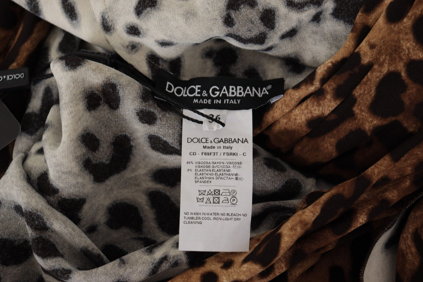 Dolce &amp; Gabbana - Robe longue trapèze à col en V - Marron