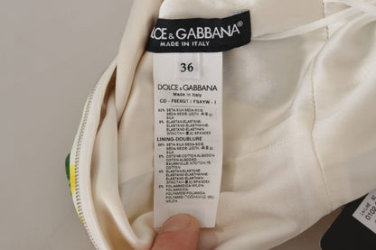 Dolce &amp; gabbana robe midi blanche à imprimé fleuri