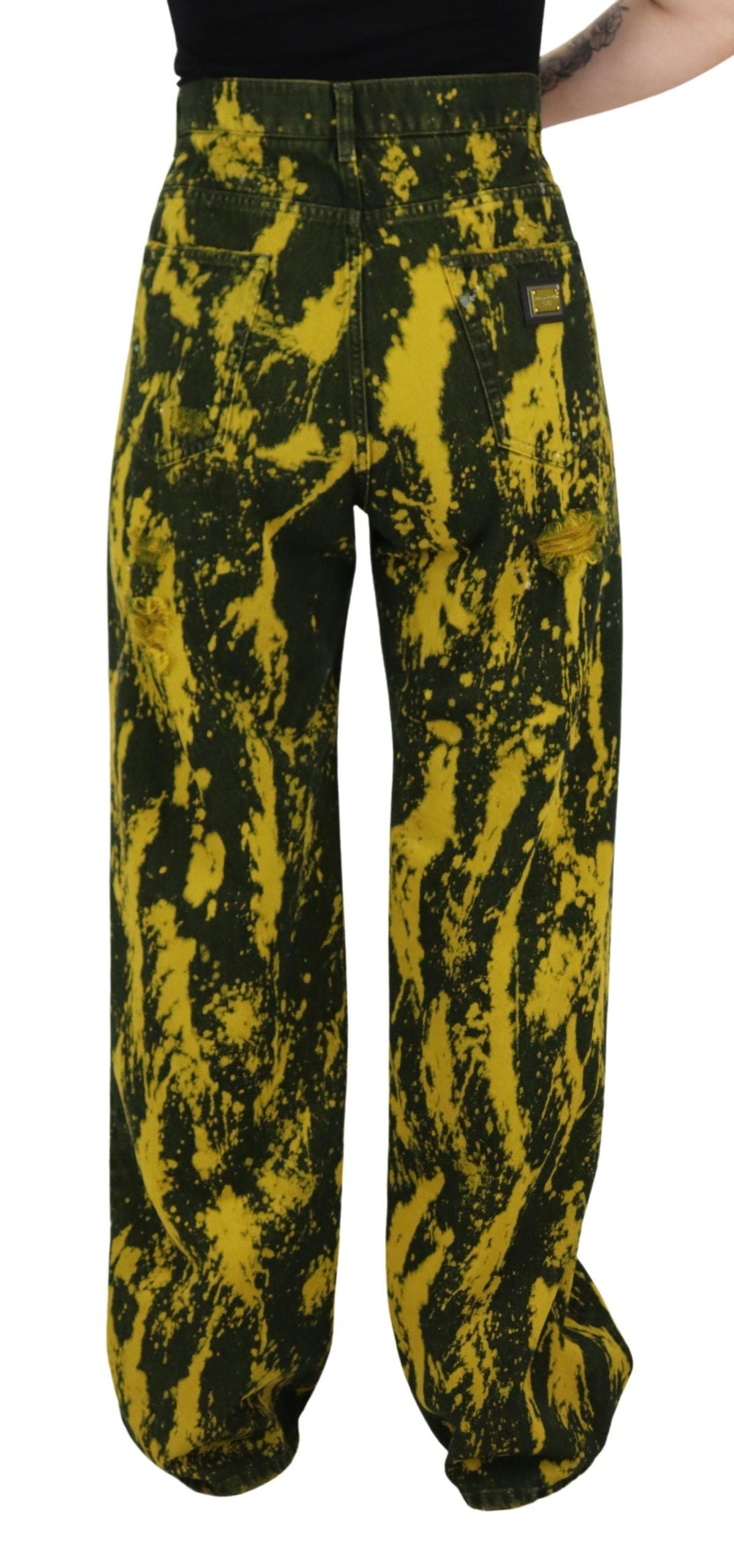 Dolce &amp; Gabbana Denim taille haute jaune soleil