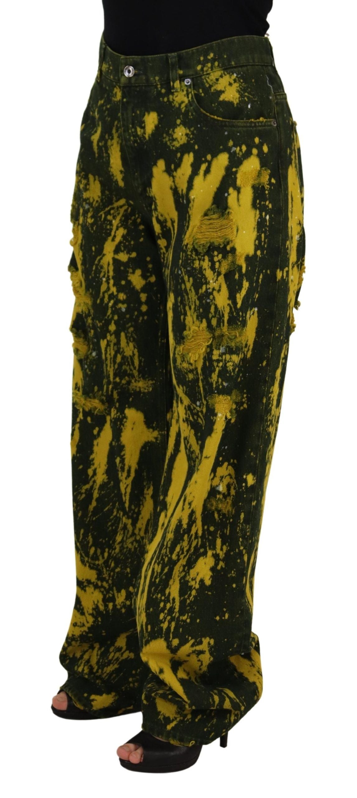 Dolce &amp; Gabbana Denim taille haute jaune soleil