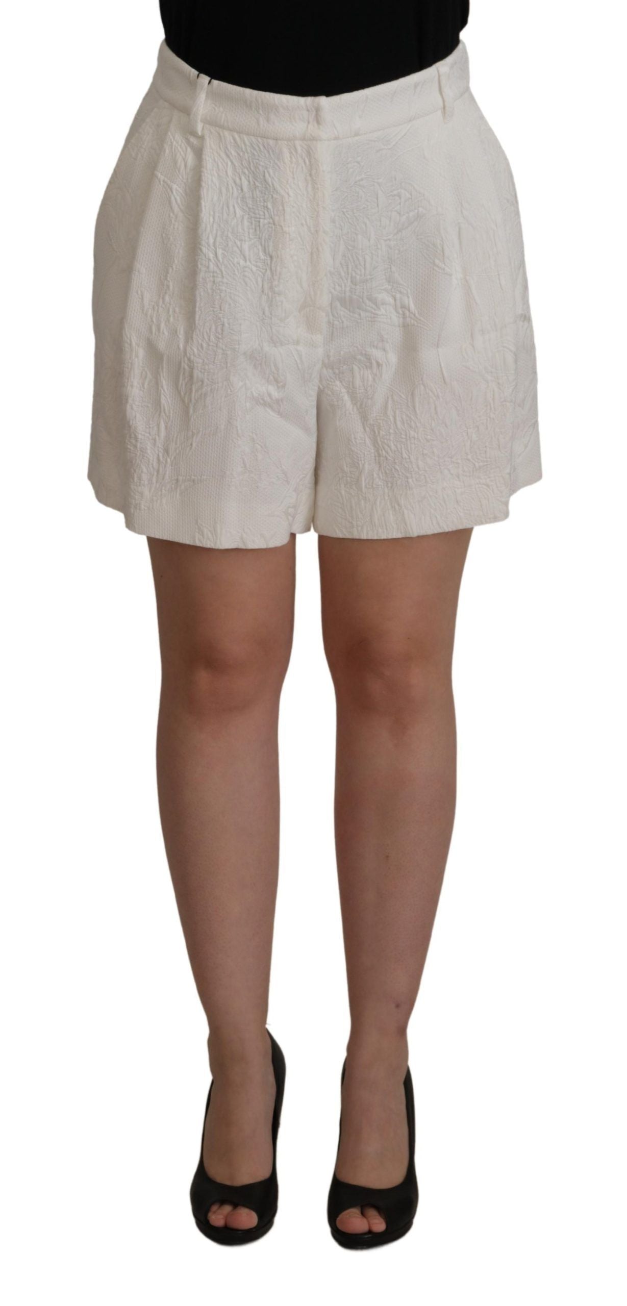 Dolce &amp; gabbana short jupe-culotte blanc taille haute