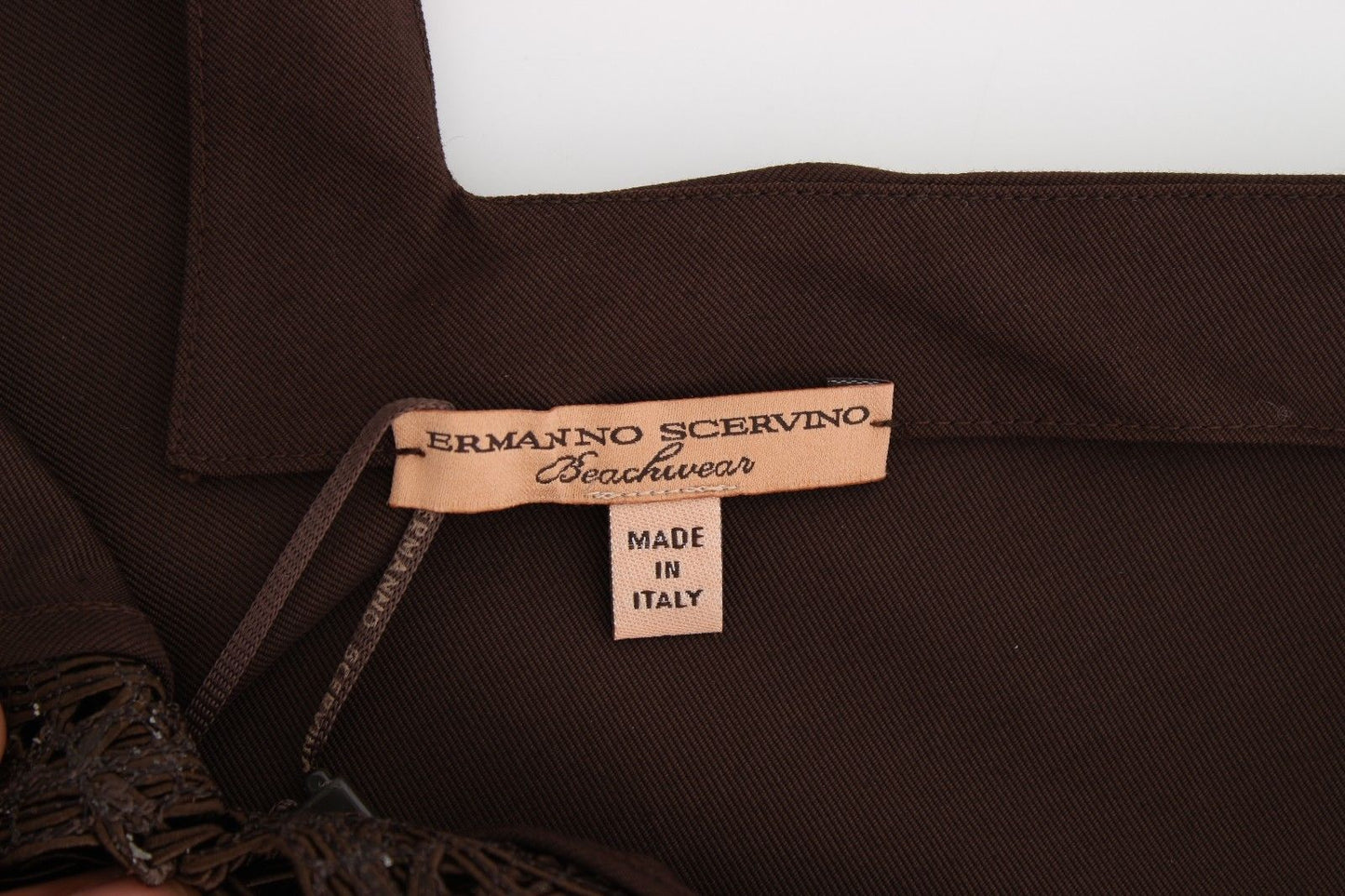 Haut robe tunique en coton marron Ermanno scervino