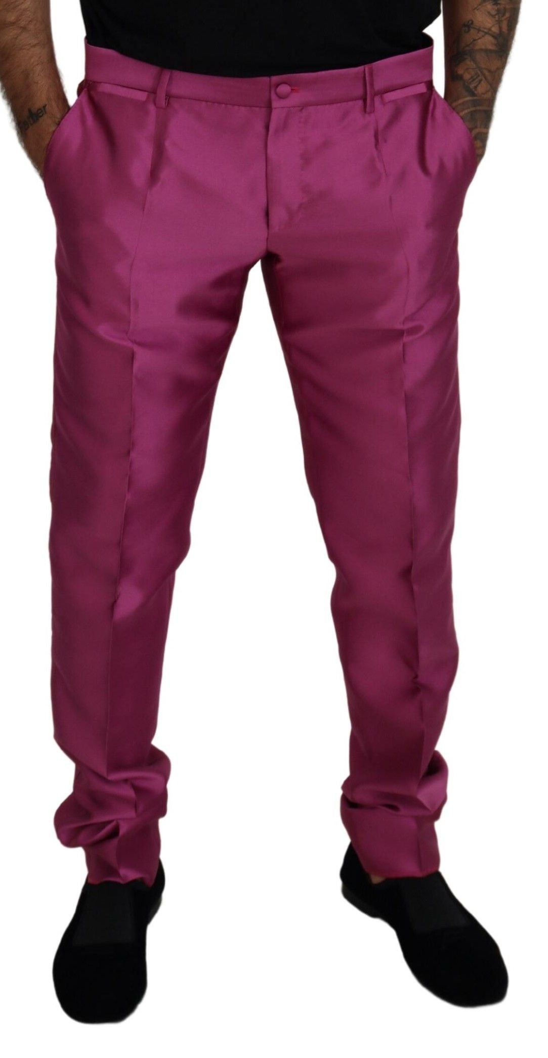 Dolce &amp; Gabbana - Pantalon habillé coupe slim - Rose