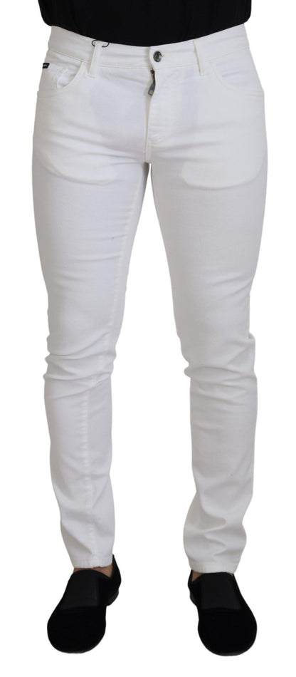 Dolce &amp; Gabbana - Jean skinny blanc coupe slim