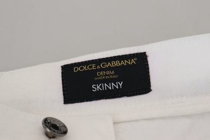 Dolce &amp; Gabbana - Jean skinny blanc coupe slim