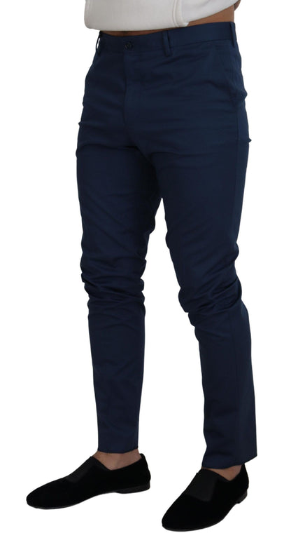 Dolce & Gabbana Elegant Slim Fit Chinos in Blue