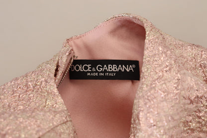 Robe fourreau midi en jacquard rose Dolce &amp; gabbana