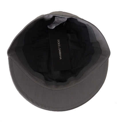 Casquette gavroche grise Dolce &amp; Gabbana - accessoire classique