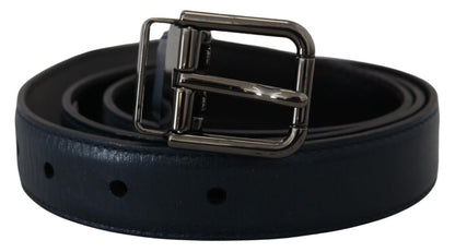 Ceinture en cuir bleu foncé Dolce &amp; gabbana