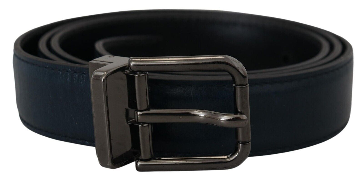 Ceinture en cuir bleu foncé Dolce &amp; gabbana