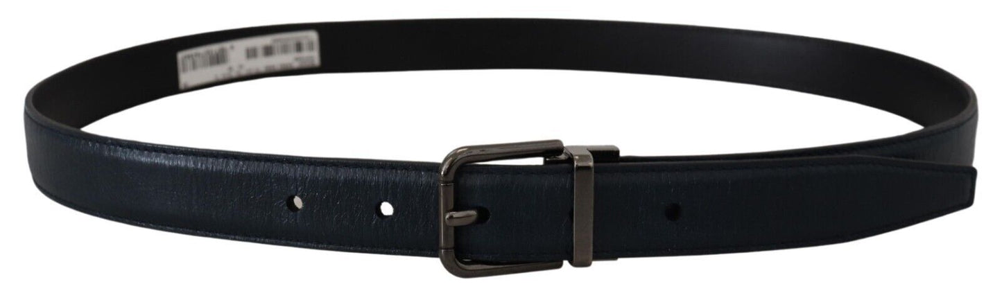 Ceinture en cuir bleu foncé Dolce &amp; gabbana