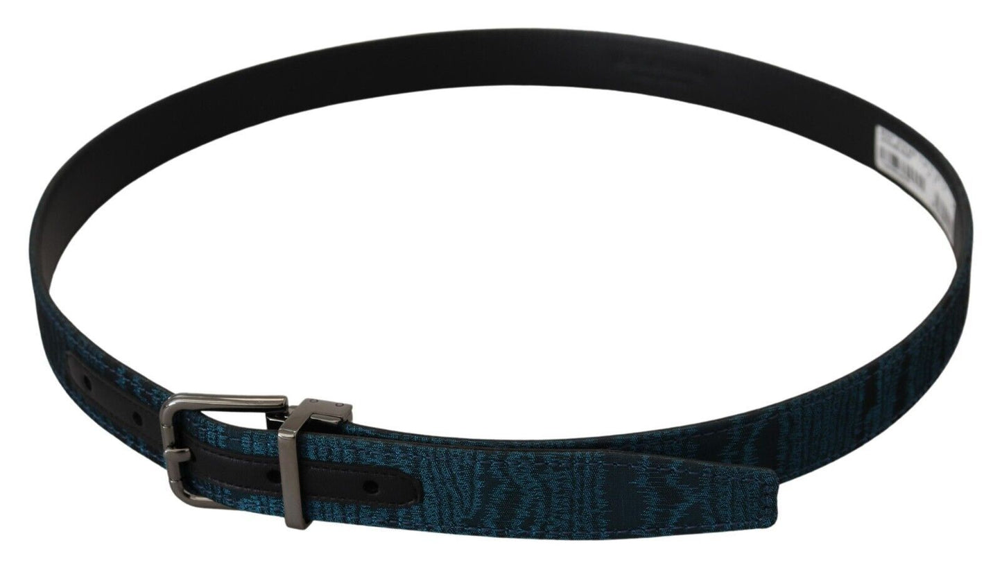 Ceinture de créateur en jacquard bleu Dolce &amp; Gabbana