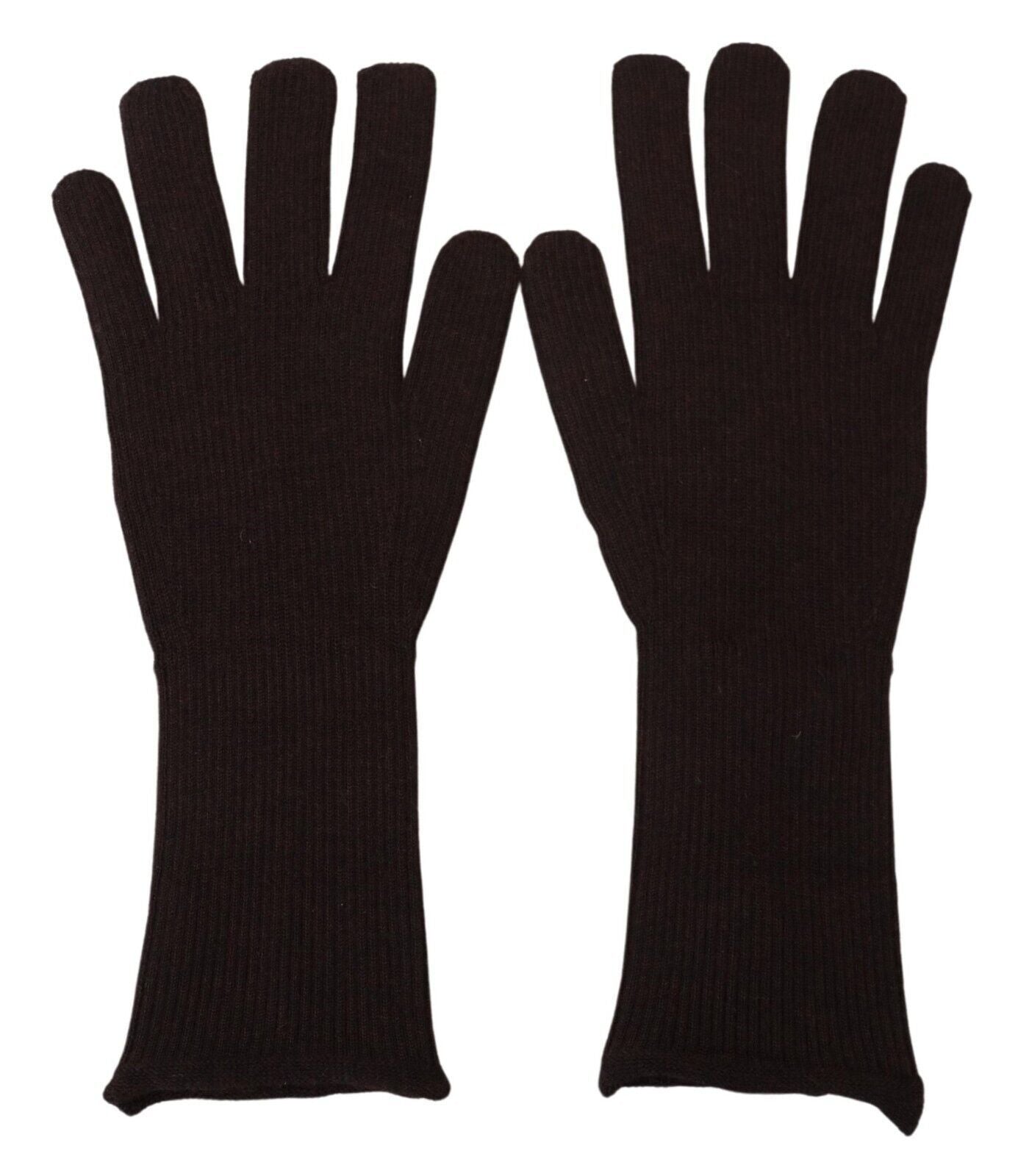 Gants marron en cachemire de soie Dolce &amp; gabbana