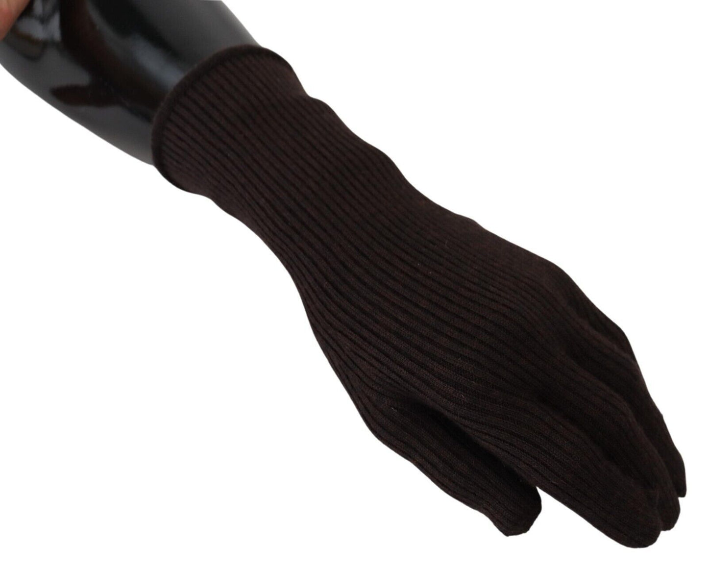 Gants marron en cachemire de soie Dolce &amp; gabbana