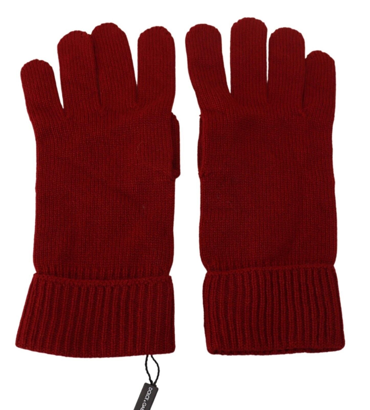 Gants d'hiver en cachemire rouge Dolce &amp; Gabbana